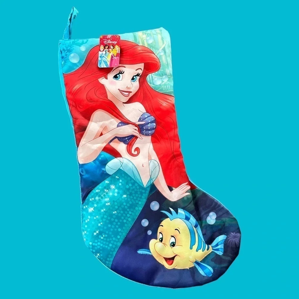 NWT Disney Kurt‎ S Adler The Little Mermaid Ariel Christmas Stocking Satin New